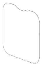 Lataa kuva Galleria-katseluun, Altaan lasikansi musta SBL34XX, suorakaide