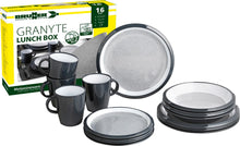 Lataa kuva Galleria-katseluun, Brunner melamiiniastiasto Granyte, liukueste, 16 osaa