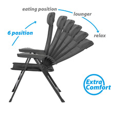 Lataa kuva Galleria-katseluun, Brunner taitettava ulkotuoli Skye 3D, musta 2kpl