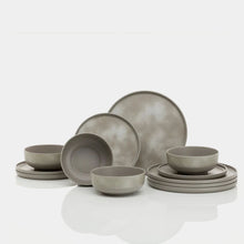 Lataa kuva Galleria-katseluun, Flamefield melamiiniastiasto Pebble Sky, 12 osaa