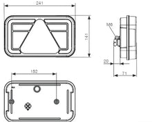 Lataa kuva Galleria-katseluun, Aspöck Led Multiled IV 8-napainen rekisterikilven valolla vasen sumuvalolla
