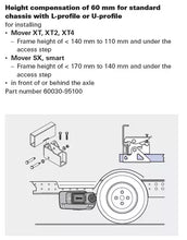 Lataa kuva Galleria-katseluun, Truma välikappale 60 mm, 2 kpl, Mover XT, XT2 XT4, SX, Smart, korkeuden säätöön