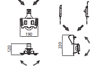 Lataa kuva Galleria-katseluun, Tv-teline pika/siirrettävä kiinnitys CTA