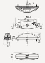 Lataa kuva Galleria-katseluun, Aspöck Flexipoint II Led pun/valk 12v äärivalo harmaa pohja