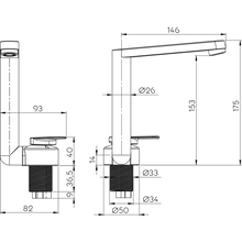 Lataa kuva Galleria-katseluun, Reich sekoitushana Twister musta, pitkä Kovaputkiliitos