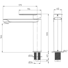 Lataa kuva Galleria-katseluun, Reich vipusekoitushana Linnea K musta, korkea kovaliitosputki