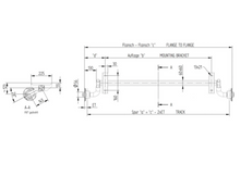 Lataa kuva Galleria-katseluun, Knott jarruton akseli 750kg B1350mm C1800mm