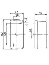 Lataa kuva Galleria-katseluun, Äärivalo pu/va 42x92mm painettava