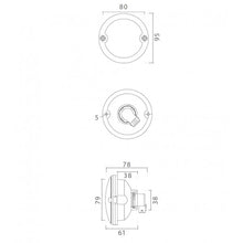 Lataa kuva Galleria-katseluun, Takavilkku pyöreä upotettava, Ø95mm