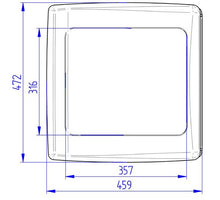Lataa kuva Galleria-katseluun, Kattoluukku 40x40 veivattava, 12V, valko