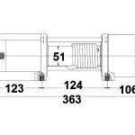 Lataa kuva Galleria-katseluun, Sähkövinssi 1589kg 12v köysi 12,8m