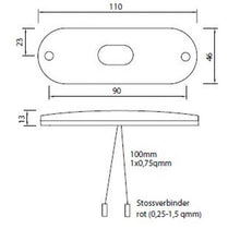 Lataa kuva Galleria-katseluun, Aspöck led Sivuvalo johto 100mm