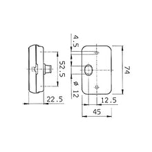 Lataa kuva Galleria-katseluun, Äärivalo 74x45mm punainen S 130