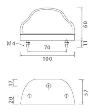 Lataa kuva Galleria-katseluun, Aspöck rekisterikilvenvalo LED 0,8m joht