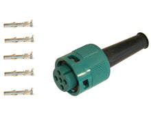 Lataa kuva Galleria-katseluun, Bajonet liitin 5-nap vasen vihreä
