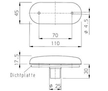 Lataa kuva Galleria-katseluun, Äärivalo upotettava  Jokon 110x45
