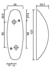 Lataa kuva Galleria-katseluun, Äärivalo pu/va, 122,2x39,2mm, vasen