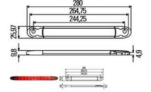 Lataa kuva Galleria-katseluun, Hella Lisäjarruvalo12v Led pinta-asennus 280mm