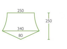 Lataa kuva Galleria-katseluun, Katos DWT Delta II harmaa, 250x250cm kaksi pystytankoa 22x1mm, teräs