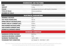 Lataa kuva Galleria-katseluun, NDS aurinkopaneelisarja Blacksolar 165Wp + Sun Control 360B MPPT Bluetooth, NBus