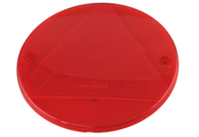 Lataa kuva Galleria-katseluun, Heijastin pyöreä punainen kolmio Ruuvikiinnitys kolmio keskellä 155mm