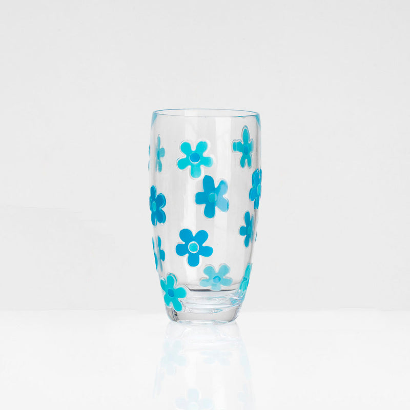 Flamefield korkea juomalasi Daisy Aqua, 2 kpl