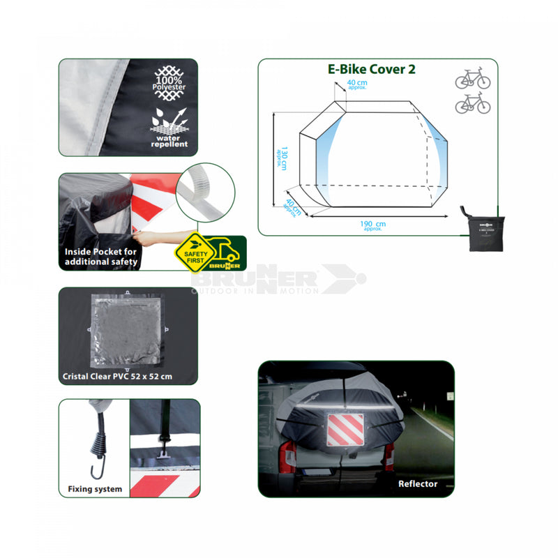 Brunner polkupyöränsuojus sähköpyörälle E-BIKE COVER 2