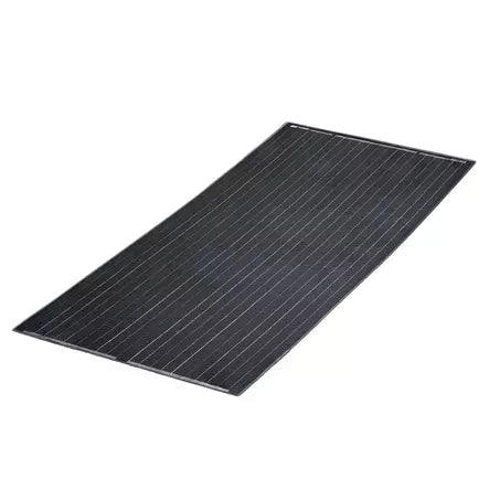 NDS lisäaurinkopaneeli LightSolar LSE 200 W, kytkentärasia paneelin alla - ProCaravan
