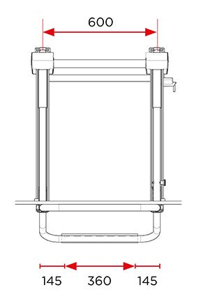 Polkupyöräteline Lift Short 12 V. Korkeus 830-1210 mm