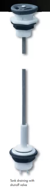 Reich tyhjennysventtiili/sulkuventtiili raikasvesisäiliöön 890 mm