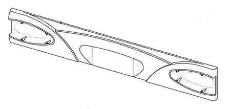 Takavalopaneeli 2184mm valkoinen 220cm leveään vaunuun 2001-2006