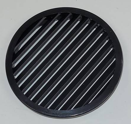 Tuuletusritilä pyöreä musta Ø65mm RAL 9004