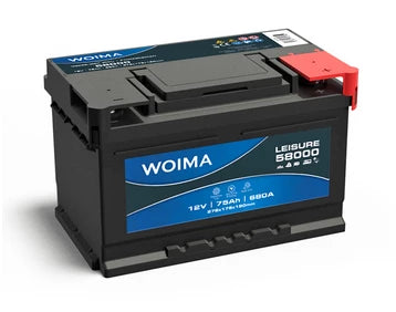Akku 75Ah, 680A(EN) (/+) 12v Woima vapaa-ajan akku 278x175x190mm - ProCaravan