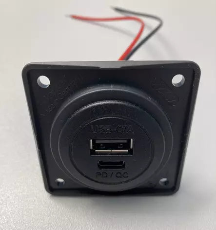 Berker rasia 12 V USB A + C antrasiitti matta