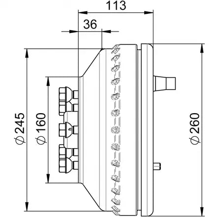 Jarrurumpu Wap R230x50 112x5 Rumpu Wap 230x50mm 1800kg - ProCaravan