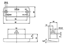 Lataa kuva Galleria-katseluun, Jokon rekisterikilven valo upotettava led 82x32mm
