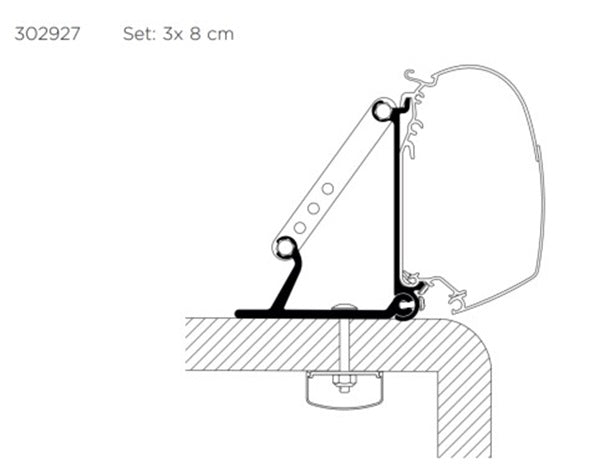 Thule kiinnityssarja Universal Adapter - ProCaravan