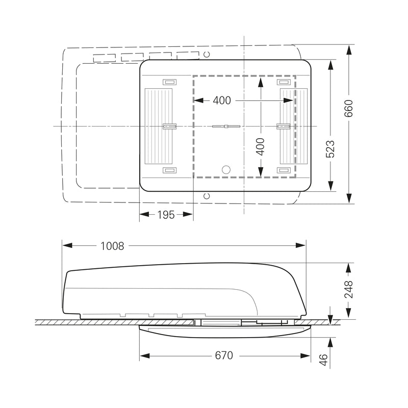 Truma ilmastointilaite Aventa Comfort 2,4 kW Lämmitys 1,7 kW, ei sisäosaa