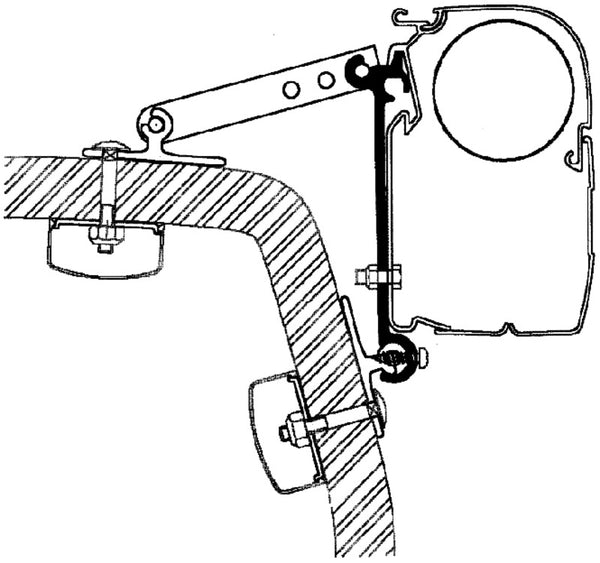 Kiinnityssarja Omni adapter  (3kpl) - ProCaravan