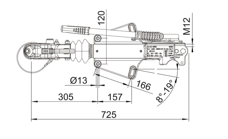 Työntöjarru Profi 3000 AK 301 2051