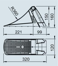 Lataa kuva Galleria-katseluun, Pyöräkiila UK 36 KL, muovi, max. 1600kg
