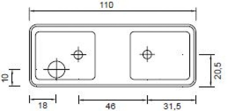 Aspöck sivuvalo keltainen Sivuäärivalo ruuvikiinnitys