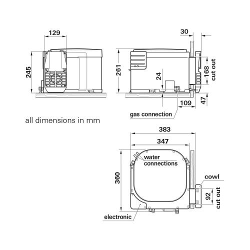 Vedenlämmitin Truma Boiler 10l, 30mbar