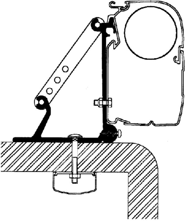 Kiinnityssarja Omni adapter roof 3x 8cm - ProCaravan