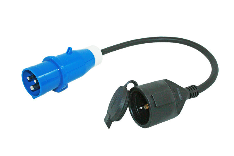 Muunnin CEE-SCHUCK, johto 0,5m, 3x2,5mm²