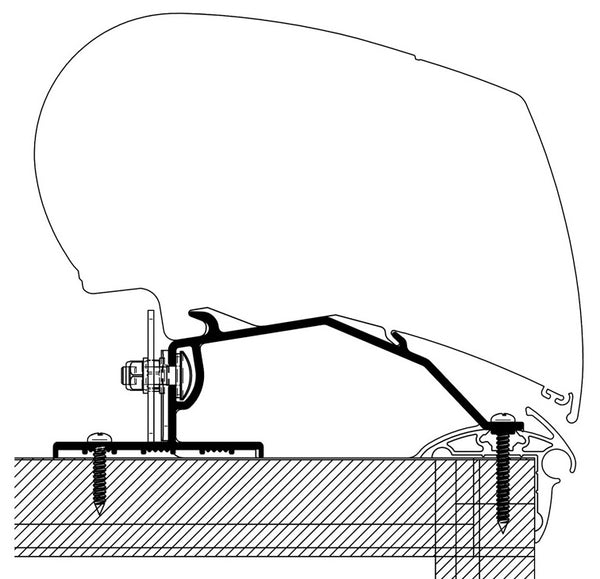 Kiinnityssarja Caravan Roof adapter 3x1m - ProCaravan