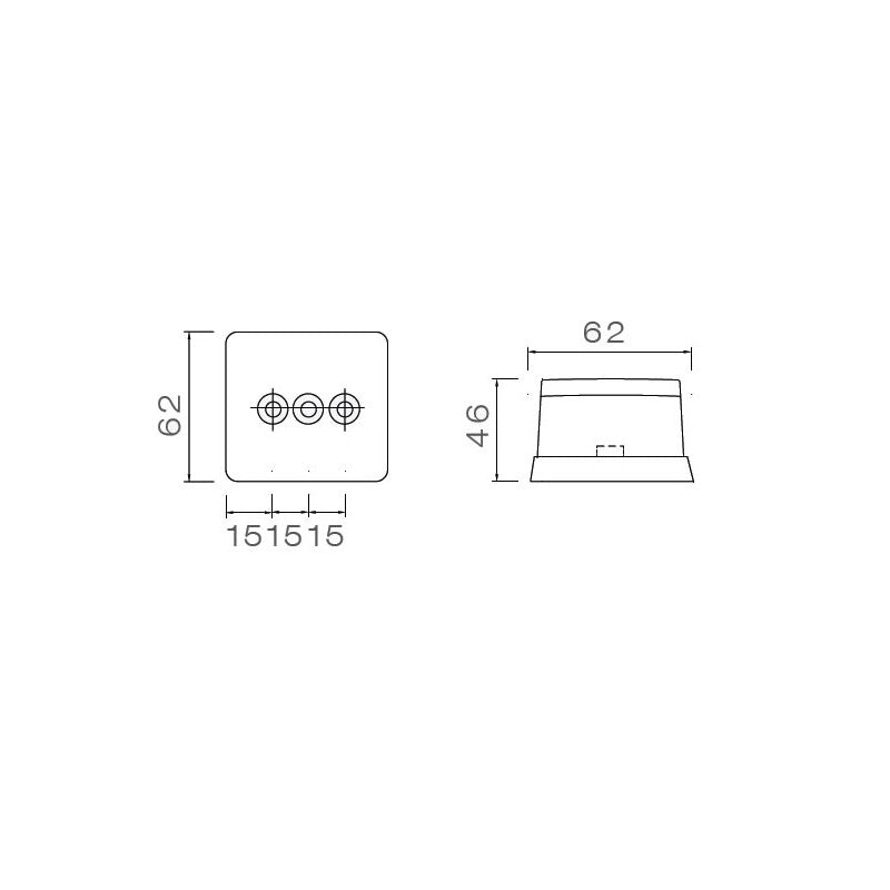 Aspöck squarepoint pun/valk 12v