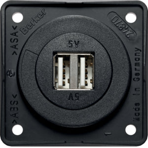 Rasia USB kaksoisrasia antrasiitti matta