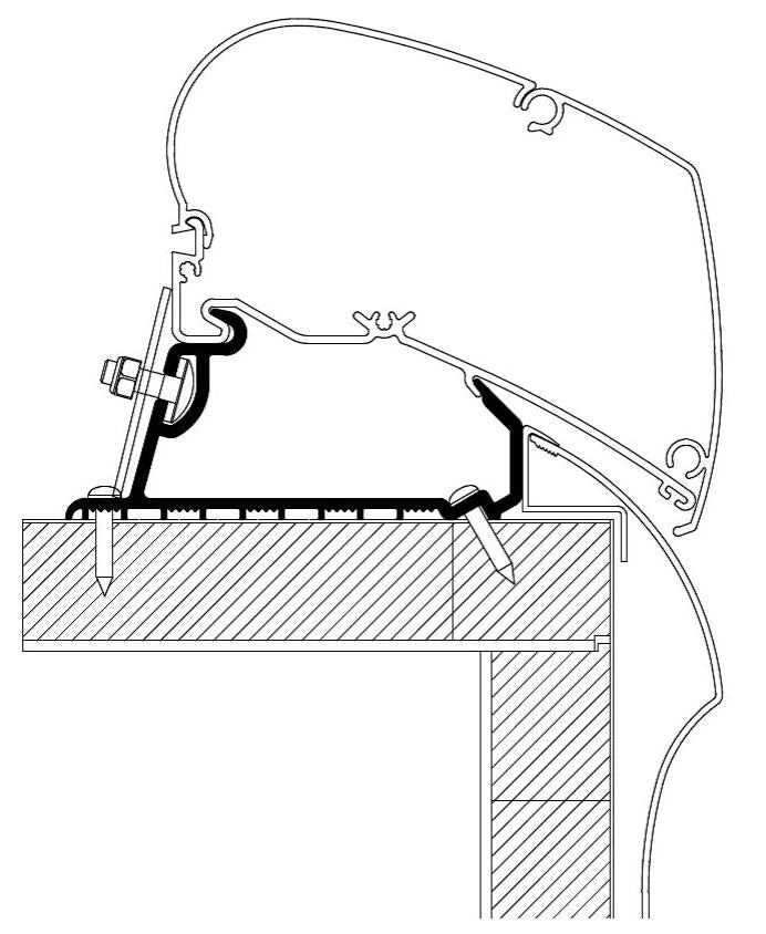 Kiinnityssarja Hobby 2015 roof adapter
