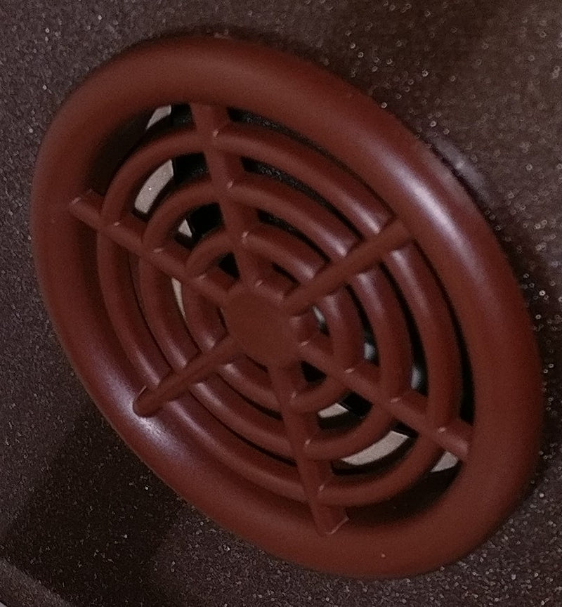 Tuuletusritilä pyöreä ruskea Ø48mm